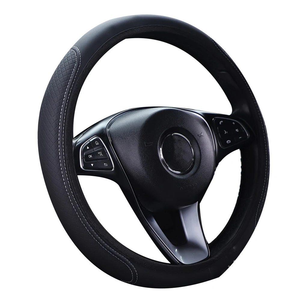 15\" Car Accessories Steering Wheel Cover Breathable Leather Anti Slip Steering Covers Car Universal Interior Decoration
15\" Car Accessories Steering Wheel Cover Breathable Leather Anti Slip Steering Covers Car Universal Interior Decoration