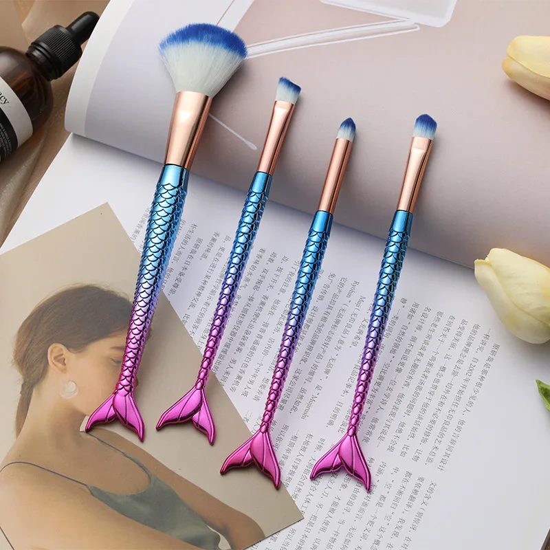 Luxury Mermaid Makeup Brushes Set 4PS/Set Foundation Powder Eye Shadow Blush Lip Make Up Brush Beauty Face Cosmetic Tool Kit
Luxury Mermaid Makeup Brushes Set 4PS/Set Foundation Powder Eye Shadow Blush Lip Make Up Brush Beauty Face Cosmetic Tool Kit