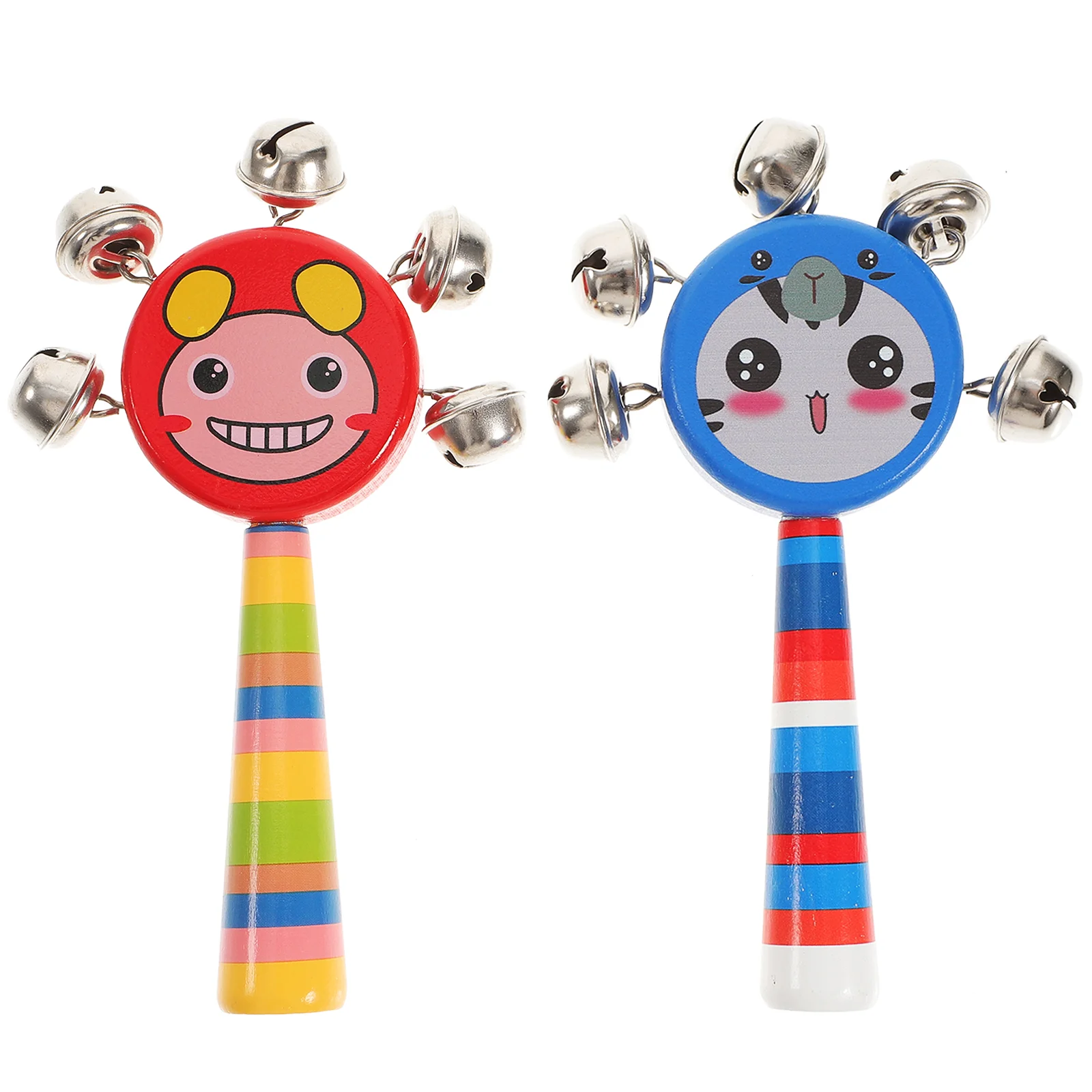 

2 PCS Early Education Educational Hand Bell Rhythm Handbell Toys Musical Instrument for Metal Child