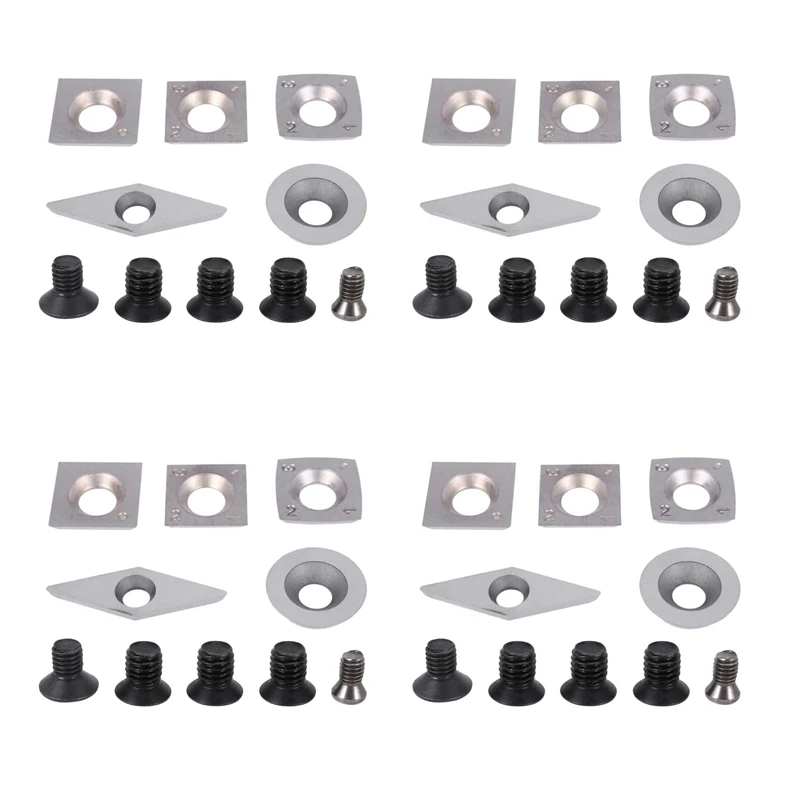 HOT 20Pcs Turning Carbide Cutter Inserts Combination Set For Wood Turning Working Lathe Tool With Screw
HOT 20Pcs Turning Carbide Cutter Inserts Combination Set For Wood Turning Working Lathe Tool With Screw