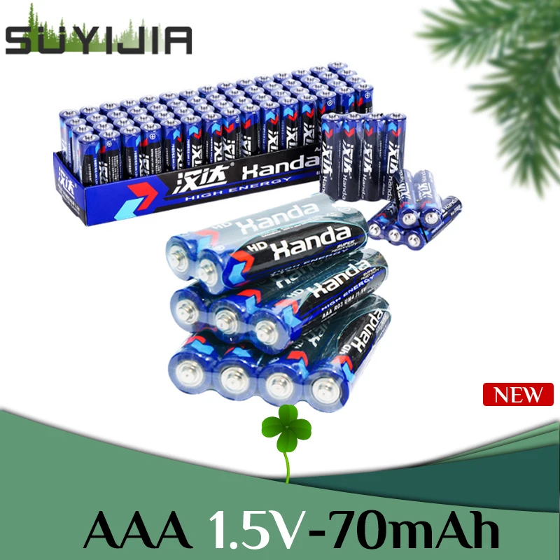 AAA 1.5V Disposable 70mAh 30pcs Carbon Zinc Manganese Dry Battery Suitable for Weight Scale Electronic Clock Fingerprint Toys
AAA 1.5V Disposable 70mAh 30pcs Carbon Zinc Manganese Dry Battery Suitable for Weight Scale Electronic Clock Fingerprint Toys