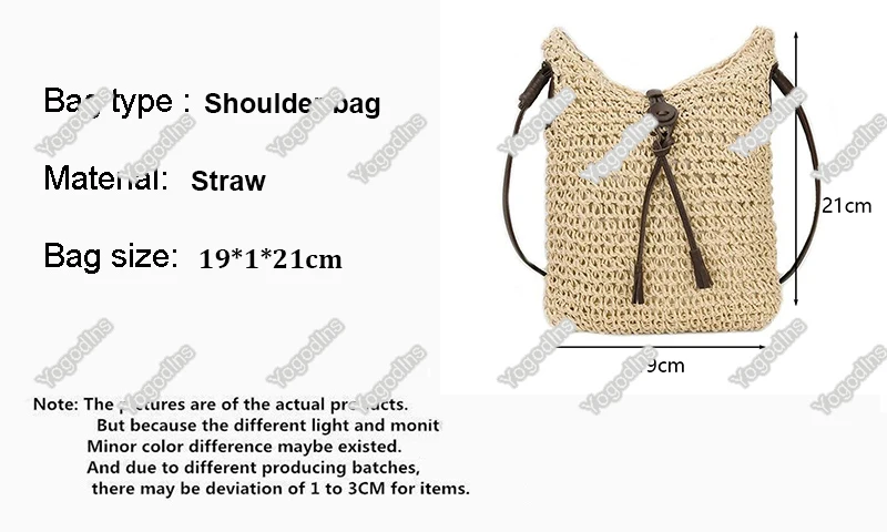 Travel Wicker Crossbody Tote - Hand Woven Bohemian Beach Shoulder Bag 1 Se5962944a2c84cd2bd915a0241e1d54bw