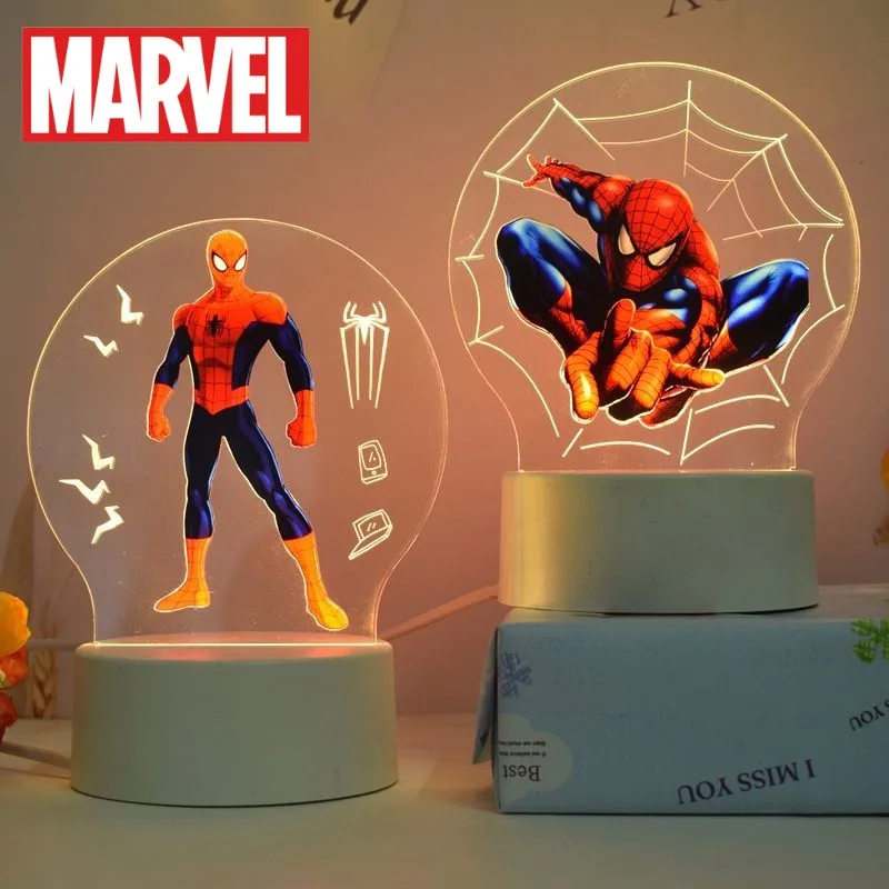 

Marvel Avengers Spider-Man Cartoon Peripheral Captain America Personalized Creative Night Light Children's Holiday Surprise Gift