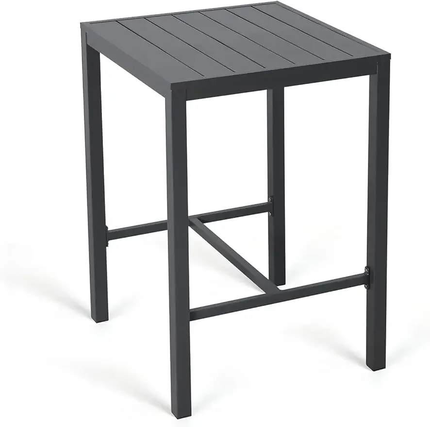 

Барный стол высокий стол с цельноалюминиевой рамой квадратный паб стол для использования в помещении и на улице