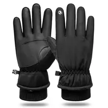 Unisex Winter Waterproof Full Finger Outdoor Sports Climbing Touch Screen Gloves Velvet Cloth Comfortable Rain-proof Anti-slip