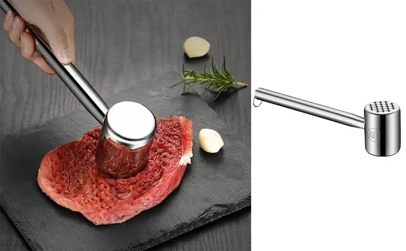 Meat Tenderizer Mallet Meat Hammer Stainless Steel Meat Press Tool Steak Cooking Supplies Hard Candy Crushing Accessories
Meat Tenderizer Mallet Meat Hammer Stainless Steel Meat Press Tool Steak Cooking Supplies Hard Candy Crushing Accessories