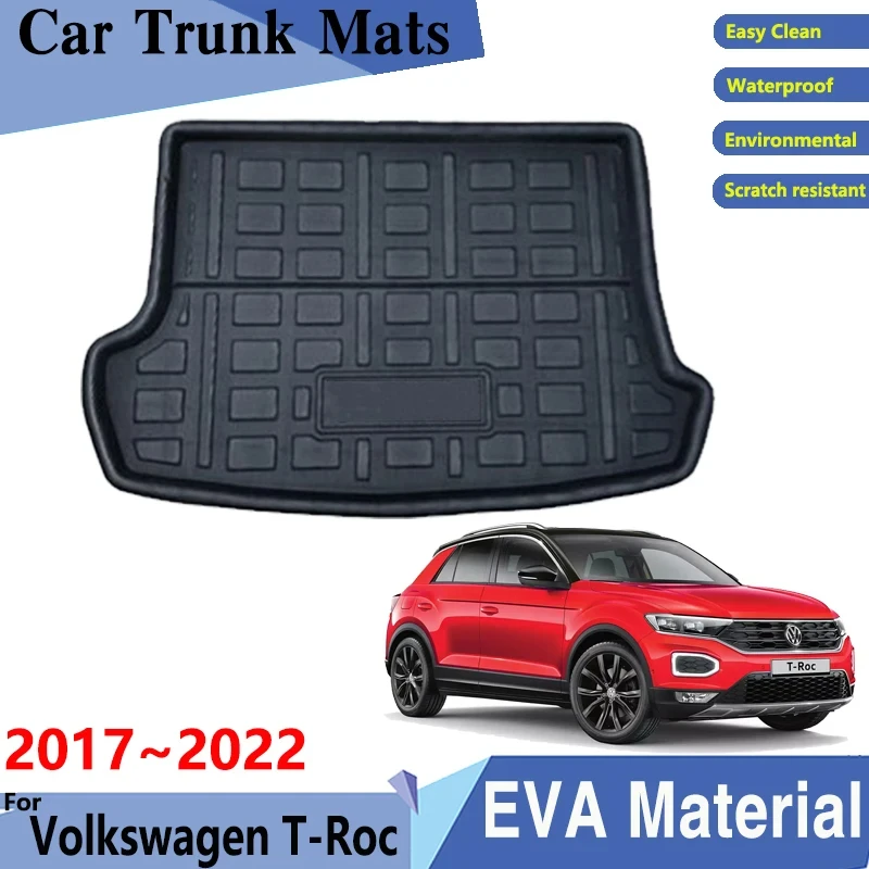 

Автомобильные коврики для Volkswagen T-Roc VW TRoc T Roc A11 AC7 2017 ~ 2022 Автомобильный багажник Органайзер Задние Коврики Аксессуары материал эва
