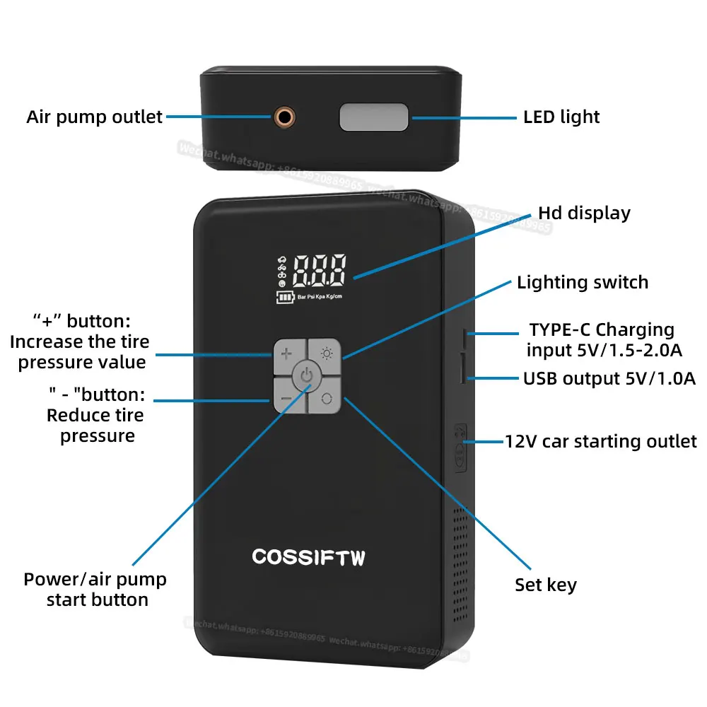 Портативный автомобильный воздушный компрессор COSSIFTW, 6000 мАч, 12 В, psi, электрический беспроводной автомобильный воздушный насос для мотоцикла, велосипеда, автомобиля, шин
Портативный автомобильный воздушный компрессор COSSIFTW, 6000 мАч, 12 В, psi, электрический беспроводной автомобильный воздушный насос для мотоцикла, велосипеда, автомобиля, шин