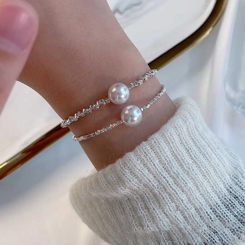 New Fashion Silver Colour Pearl Bracelet Sparkling Exquisite Simple Women Fine Jewelry Accessories Wedding Party Gift
New Fashion Silver Colour Pearl Bracelet Sparkling Exquisite Simple Women Fine Jewelry Accessories Wedding Party Gift