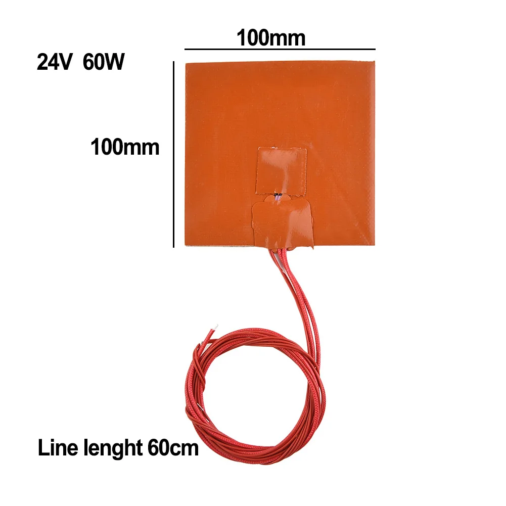 Durable High Quality Hot Sale New Practical Silicone Heating Pad 24V 60W For Printer Heated Bed NTC 100K Thermistor
Durable High Quality Hot Sale New Practical Silicone Heating Pad 24V 60W For Printer Heated Bed NTC 100K Thermistor