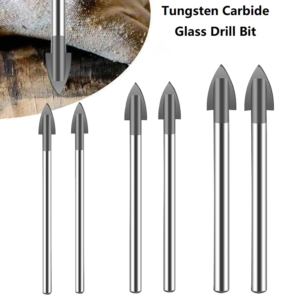 6pcs Glass Drill Bit Tungsten Carbide Tipped Spear Head Ceramic Tile Marble Mirror Drill Bits Masonry Drilling Power Tools Drill
6pcs Glass Drill Bit Tungsten Carbide Tipped Spear Head Ceramic Tile Marble Mirror Drill Bits Masonry Drilling Power Tools Drill