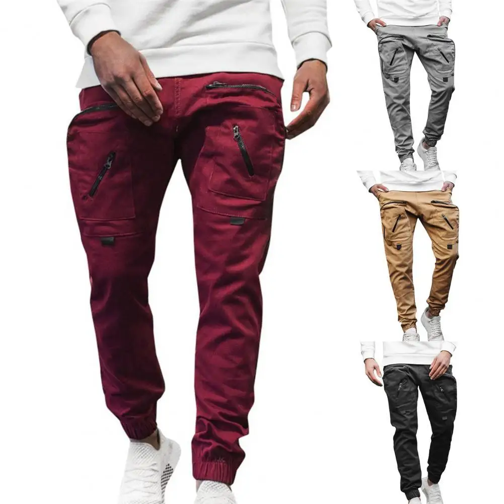 2023 Fashion Mens Cargo Pants Multi Pockets Zipper Decoration Ankle-banded Spring Autumn Male Solid Color Casual Trousers
2023 Fashion Mens Cargo Pants Multi Pockets Zipper Decoration Ankle-banded Spring Autumn Male Solid Color Casual Trousers