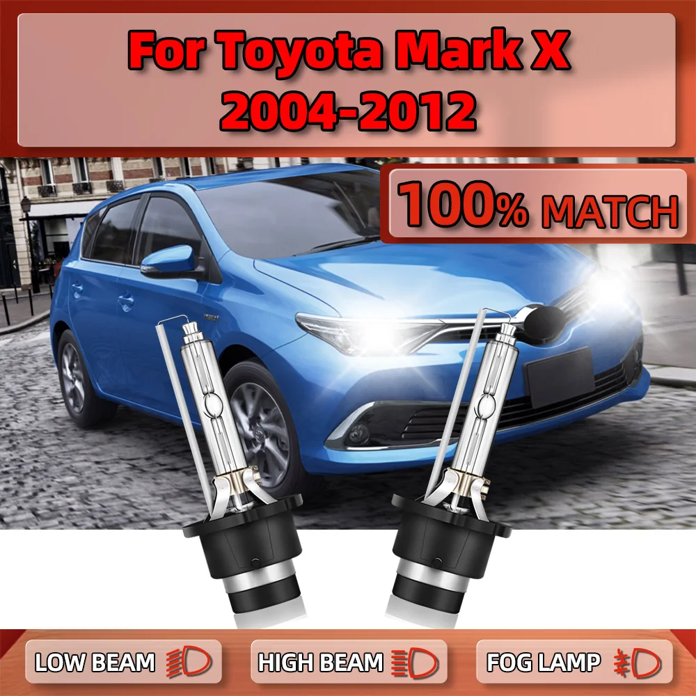 

2Pcs D4S Xenon HID Car Headlight Bulbs 35W 20000LM Auto Headlamp 6000K 12V For Toyota Mark X 2004-2007 2008 2009 2010 2011 2012