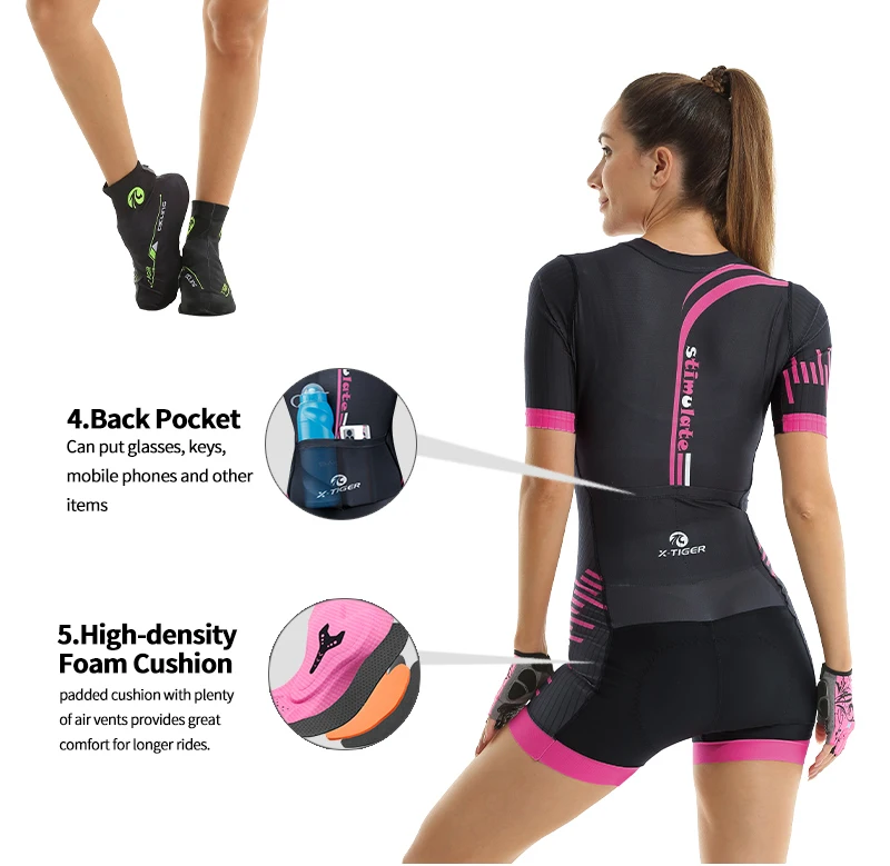 X-TIGER Women Triathlon Cycling Jersey Set Short Sleeve Skinsuit Maillot Ropa Ciclismo Professional Team Bicycle Jumpsuit X-TIGER Women Triathlon Cycling Jersey Set Short Sleeve Skinsuit Maillot Ropa Ciclismo Professional Team Bicycle Jumpsuit