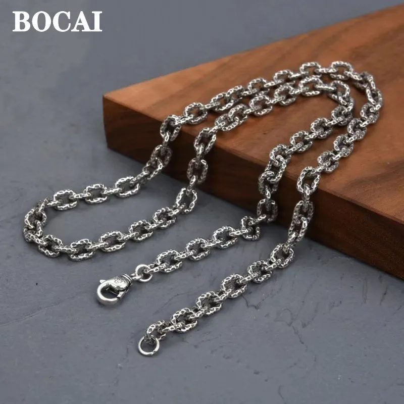 BOCAI 6MM S925 Sterling Silver Necklaces for Men 2023 New Men's Fashion Meteorolite Pattern O-chain Pure Argentum Punk Jewelry
BOCAI 6MM S925 Sterling Silver Necklaces for Men 2023 New Men's Fashion Meteorolite Pattern O-chain Pure Argentum Punk Jewelry