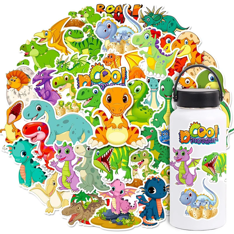 50PCS Cartoon Dinosaur Stickers New Kids Stationery Water Cup Skateboard Waterproof Graffiti Sticker Funny Toys Not Repeated
50PCS Cartoon Dinosaur Stickers New Kids Stationery Water Cup Skateboard Waterproof Graffiti Sticker Funny Toys Not Repeated