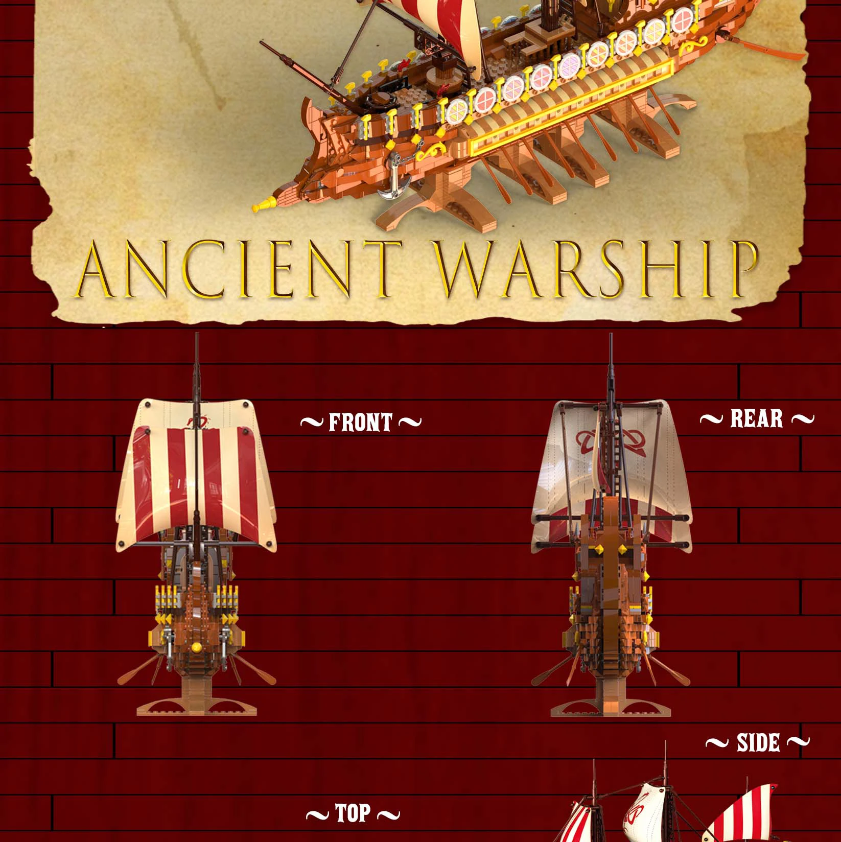 2073PCS Viking Longship Building Blocks Giant War Pirate Ship Model Bricks Desktop Decoration Kids DIY Educational Toys Gifts 2073PCS Viking Longship Building Blocks Giant War Pirate Ship Model Bricks Desktop Decoration Kids DIY Educational Toys Gifts