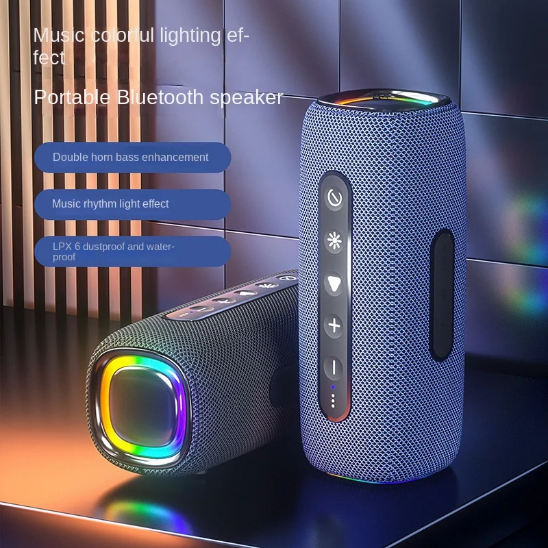 

Саундбар беспроводной Bluetooth-динамик для улицы водонепроницаемый портативный сабвуфер с полным весом с RGB-звуком, сабвуфер для игр