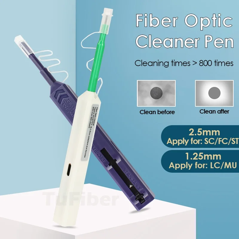 2Pcs SC/FC/ST 2.5mm Fiber Optic Cleaning Pen LC/MU 1.25mm One-Click Cleaning Fiber Cleaner Tools Optical Fiber Connector Cleaner
2Pcs SC/FC/ST 2.5mm Fiber Optic Cleaning Pen LC/MU 1.25mm One-Click Cleaning Fiber Cleaner Tools Optical Fiber Connector Cleaner