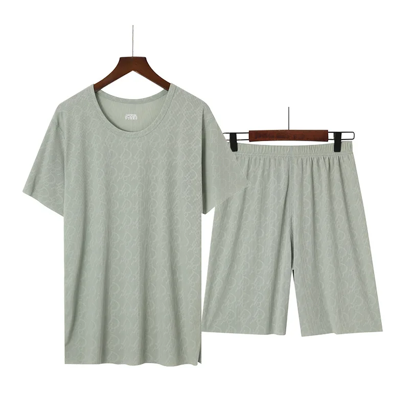 Solid Color 6xl Plus Size Men's Shorts Pajamas Suit for Summer Short Sleeve Pijama Men Sleepwear Set Casual Thin Home Clothes 
Solid Color 6xl Plus Size Men's Shorts Pajamas Suit for Summer Short Sleeve Pijama Men Sleepwear Set Casual Thin Home Clothes
