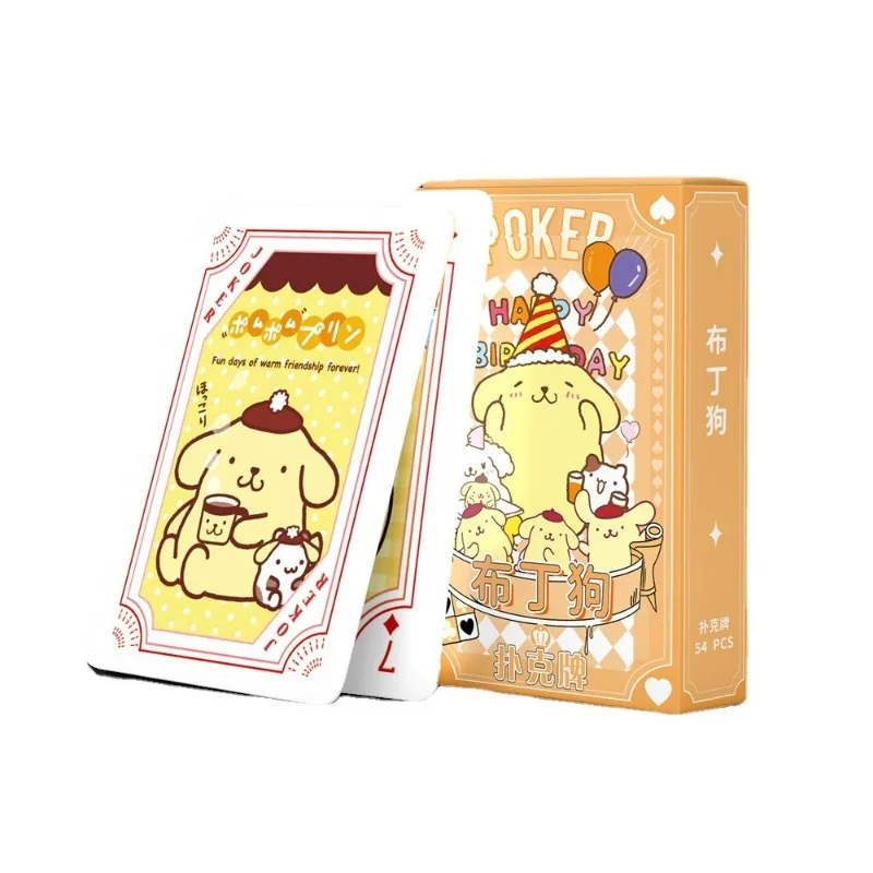 Sanrio Cute Pom Pom Purin Playing Card 54pcs Anime Cartoon Character Cards Children's Poker Game Set Children Birthday Gifts
Sanrio Cute Pom Pom Purin Playing Card 54pcs Anime Cartoon Character Cards Children's Poker Game Set Children Birthday Gifts