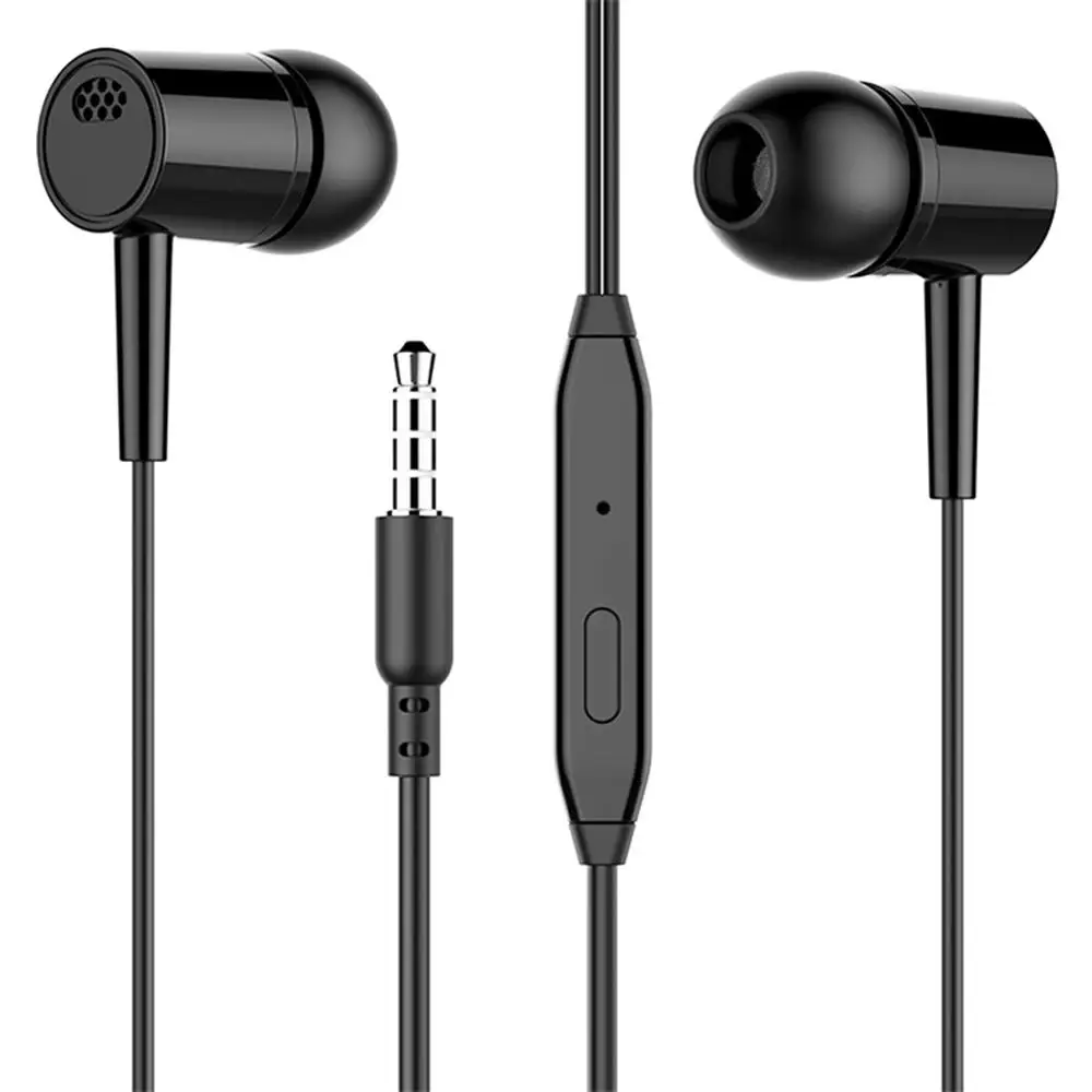 

3.5mm In-Ear Earphones 1.1m Wired Control Sport Headset Wired Headphones For Computer Honor Smartphone With Mic