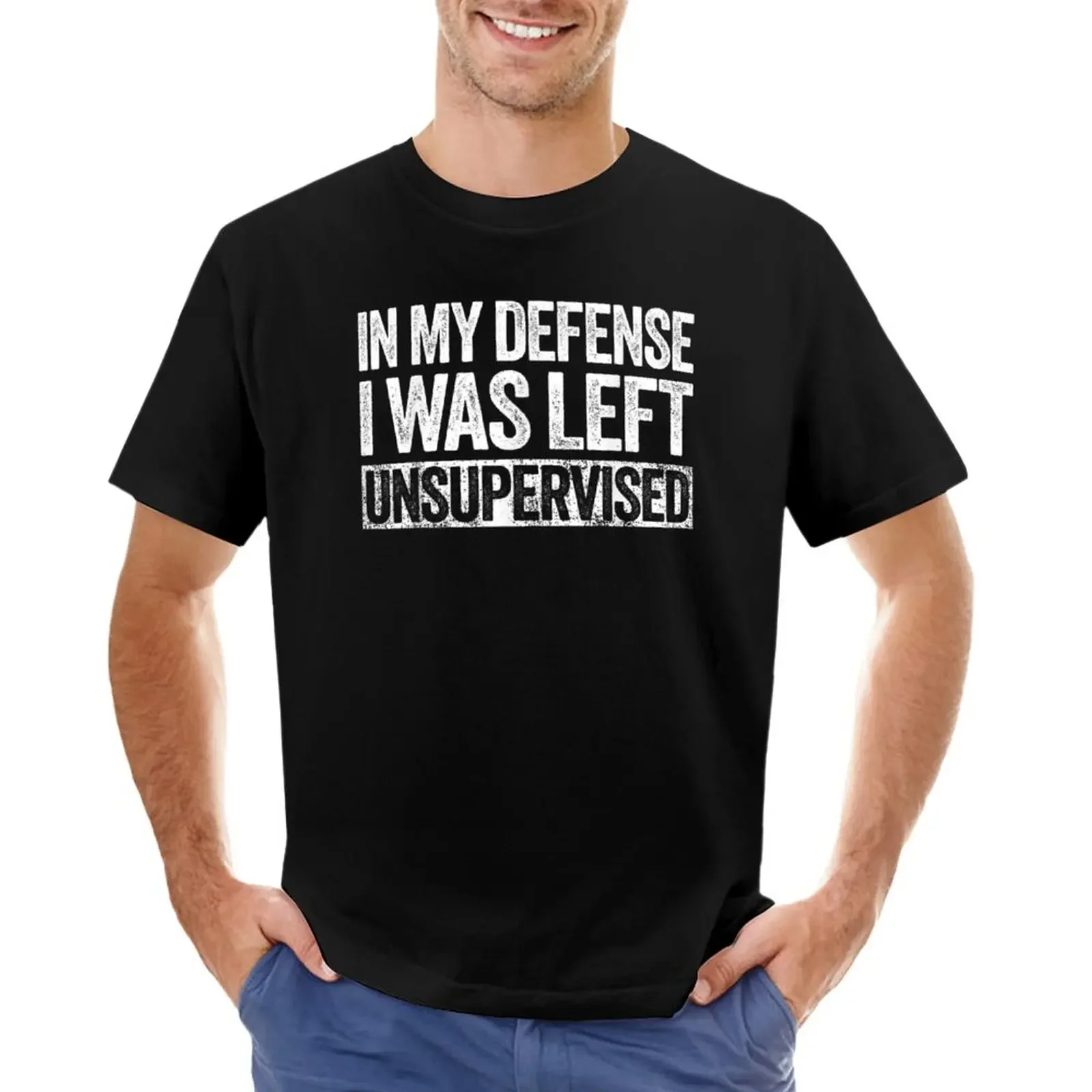 

In my defense, I was left unsupervised T-Shirt boys whites animal prinfor boys mens t shirt graphic