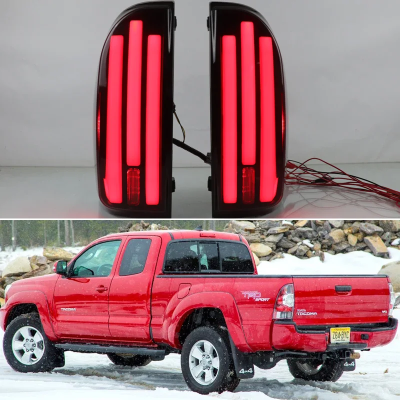 Car LED Taillight Tail Light For Toyota Tacoma 2005-2015 Rear Running Light + Brake + Reverse + Dynamic Red Turn Signal
Car LED Taillight Tail Light For Toyota Tacoma 2005-2015 Rear Running Light + Brake + Reverse + Dynamic Red Turn Signal