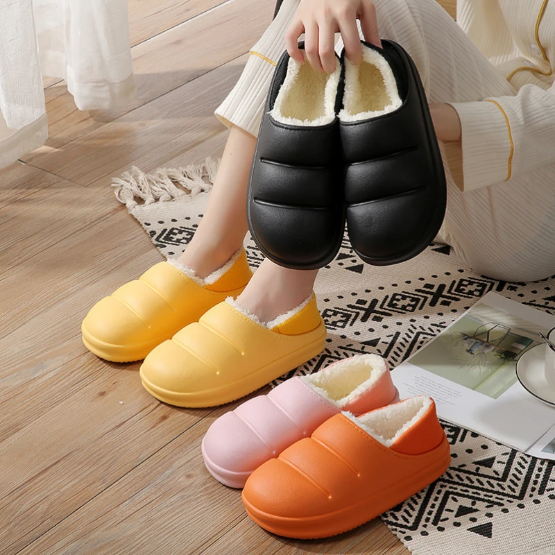 Winter Women Fur Slippers Waterproof Warm Plush Household Slides Indoor Home Thick Sole Footwear Non-Slip Solid Couple Sandals
Winter Women Fur Slippers Waterproof Warm Plush Household Slides Indoor Home Thick Sole Footwear Non-Slip Solid Couple Sandals