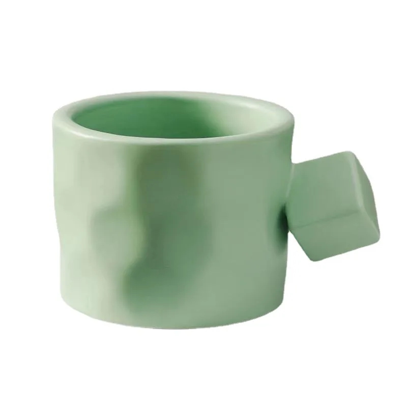 

Creative Original Designed Coffee Cup Colored Glazed Ceramic Mug Thermo Coffee Cup to Carry Original and Funny Cups to Give Away