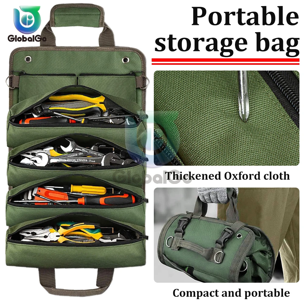 Tool Roll Organizer Multi Pocket Hanging Tool Roll Portable Tool Organizer Carrier Bag for Mechanic/Electrician/Motorcycle/Truck
Tool Roll Organizer Multi Pocket Hanging Tool Roll Portable Tool Organizer Carrier Bag for Mechanic/Electrician/Motorcycle/Truck