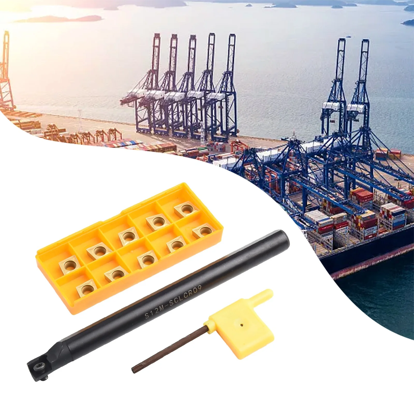 Boring Bar Turning Tool S12M-SCLCR09 & 10Pc CCMT09T304 UE602 Insert Alloy Steel Cemented Carbide Lathe Holder T15 Wrench
Boring Bar Turning Tool S12M-SCLCR09 & 10Pc CCMT09T304 UE602 Insert Alloy Steel Cemented Carbide Lathe Holder T15 Wrench