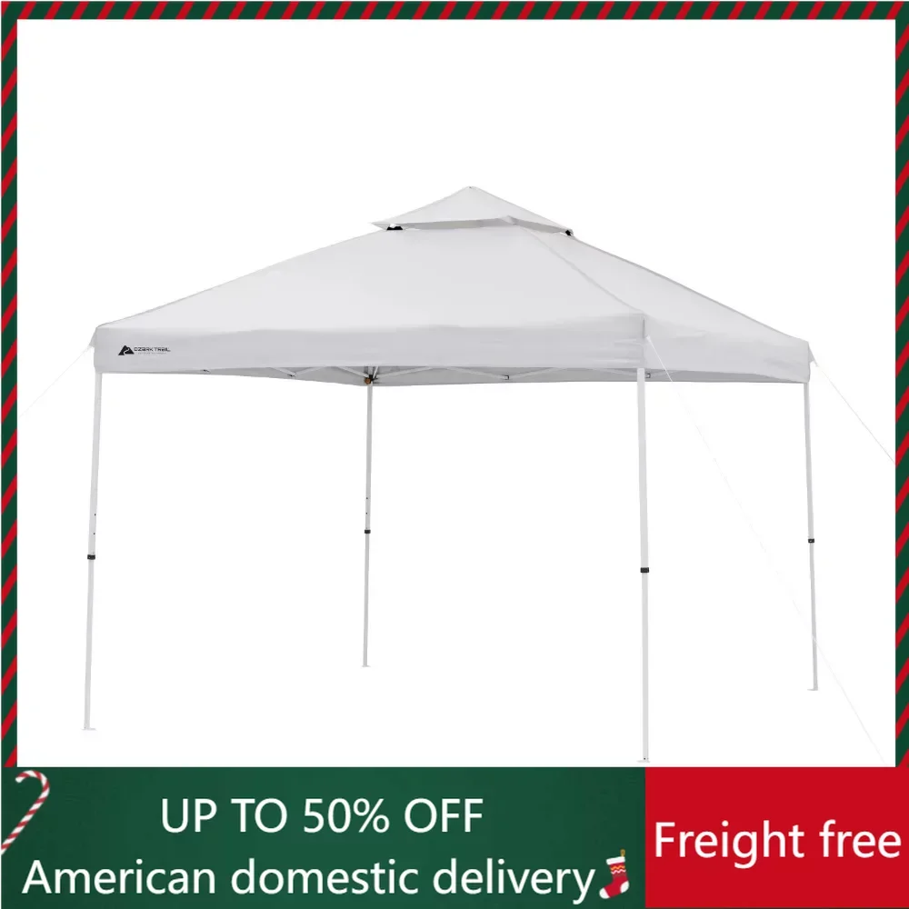

10' X 10' Dual Peak Canopy (100 Square Feet) Camping Tent Travel Freight Free Tents Supplies Equipment Shelters Hiking Sports
