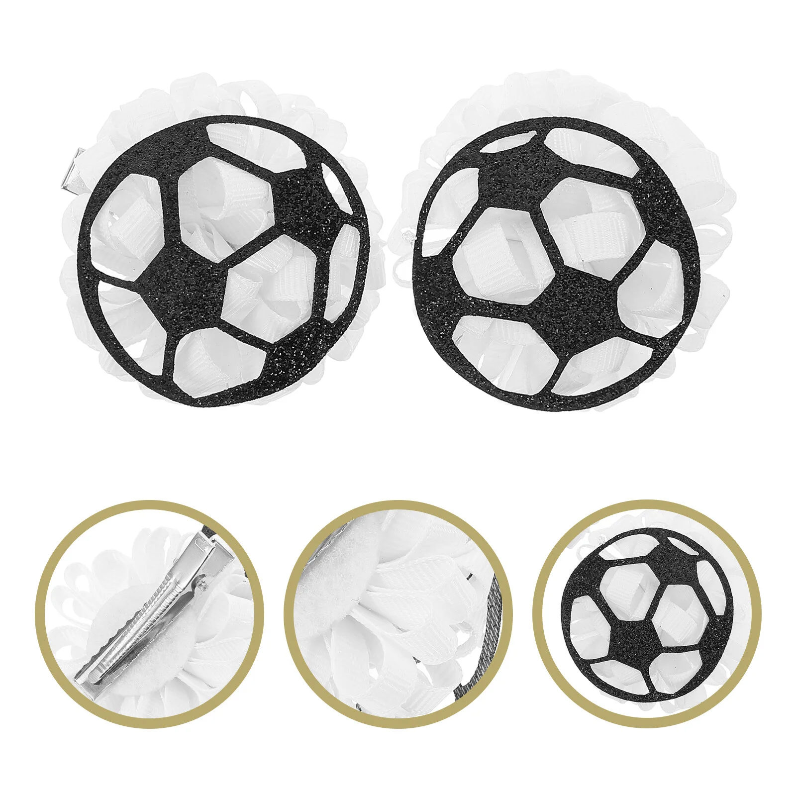 2 Pcs Ball Hairpin Soccer Shape Barrettes Adorable Clips Football Sports Theme Little Girl Child
2 Pcs Ball Hairpin Soccer Shape Barrettes Adorable Clips Football Sports Theme Little Girl Child