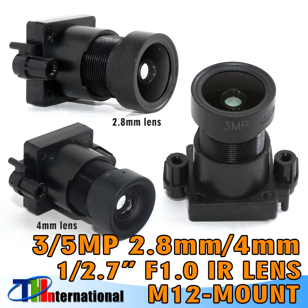 

3MP 5MP 2.8mm m12 lens /4mm m12 lens F1.0 1/2.7" CCTV LENS + M12 650 IR Filter MOUNT FOR HD IP/AHD Wifi Network Camera