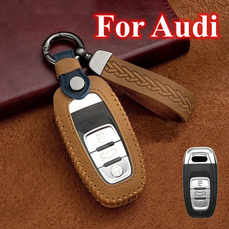 Crazy Horse Leather Car Remote Smart Key Cover Case Shell For Audi A1 A3 A4 A5 A6 A7 A8 Quattro Q3 Q5 Q7 2009-2015 Accessories
Crazy Horse Leather Car Remote Smart Key Cover Case Shell For Audi A1 A3 A4 A5 A6 A7 A8 Quattro Q3 Q5 Q7 2009-2015 Accessories
