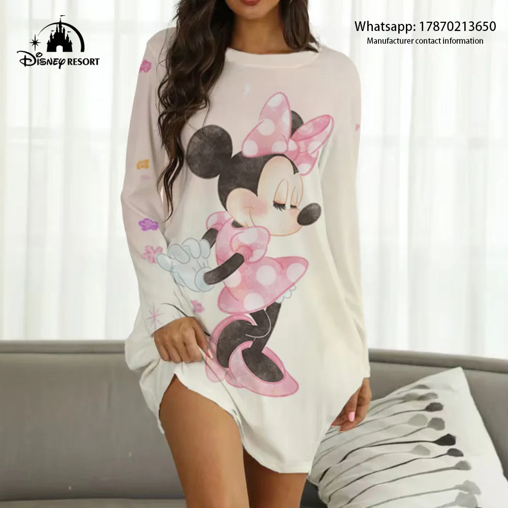 

Fall 2022 Women's New Disney Brand Boho Style Mickey and Minnie Anime Print Fashion Casual Sexy Party Ladies Homewear Y2K