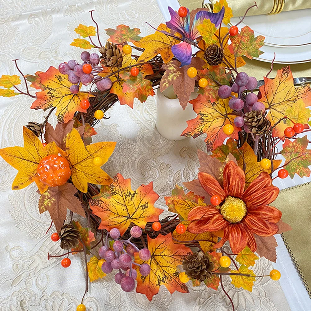 Halloween Artificial Maple Leaf Pumpkin Rattan Harvest Festival Autumn Interior Party Decoration Wall Hanging Maple Leaf Garland
Halloween Artificial Maple Leaf Pumpkin Rattan Harvest Festival Autumn Interior Party Decoration Wall Hanging Maple Leaf Garland