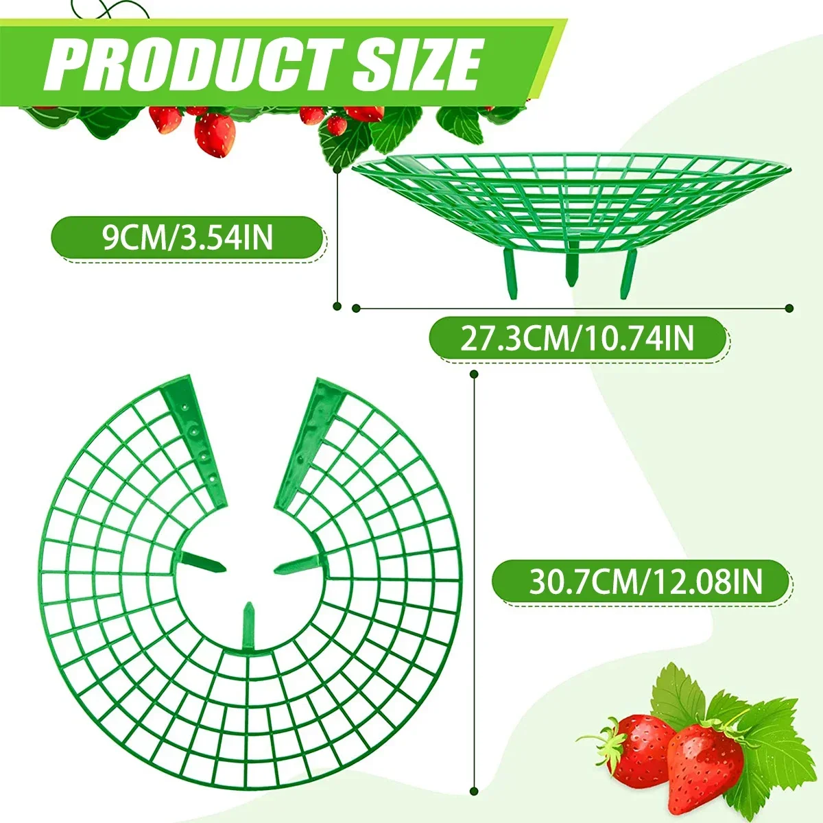 

Sturdy Plant Dirt With Cage Rot From 5/10/20pcs 3 Protector Mold Supports Legs Growing Racks Holder Strawberry Frame