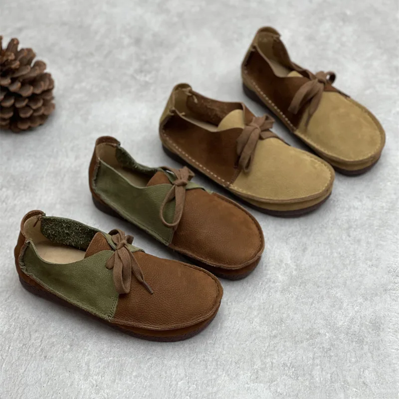 Birkuir Retro Flats Shoes For Women Lace Up Soft Soles Mixed Colors Low Heel Casual Luxury Shoes Elegant Genuine Leather Shoes
Birkuir Retro Flats Shoes For Women Lace Up Soft Soles Mixed Colors Low Heel Casual Luxury Shoes Elegant Genuine Leather Shoes