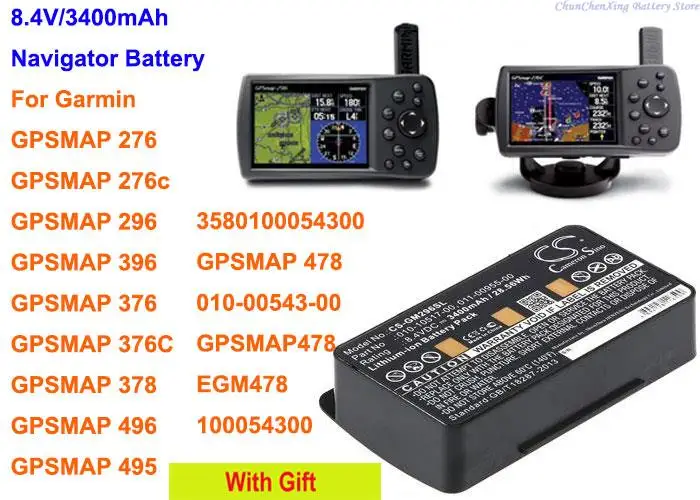 3400mAh Battery for Garmin GPSMAP 276,GPSMAP 276c,GPSMAP 296,GPSMAP 376,GPSMAP 376C,378,GPSMAP 396,478,495,496
3400mAh Battery for Garmin GPSMAP 276,GPSMAP 276c,GPSMAP 296,GPSMAP 376,GPSMAP 376C,378,GPSMAP 396,478,495,496