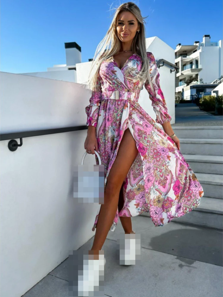 New Fashion Women's Dress Printed V-neck Conventional Sleeve Commuting Splicing Vestido Casual Party Dress for Women 2023
New Fashion Women's Dress Printed V-neck Conventional Sleeve Commuting Splicing Vestido Casual Party Dress for Women 2023