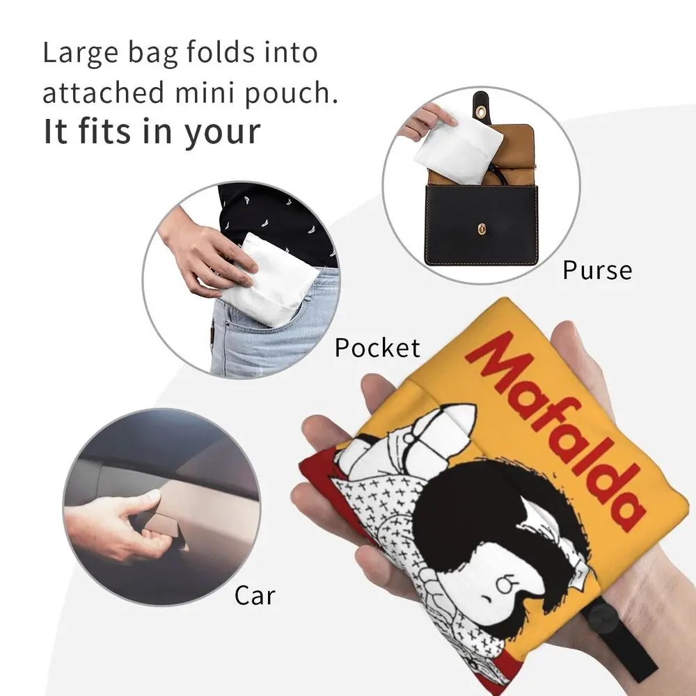 Custom Vintage Mafalda Manga Grocery Shopping Bag 165 Se5c0aa01f9dc407b9bbdcb06354c59bbg