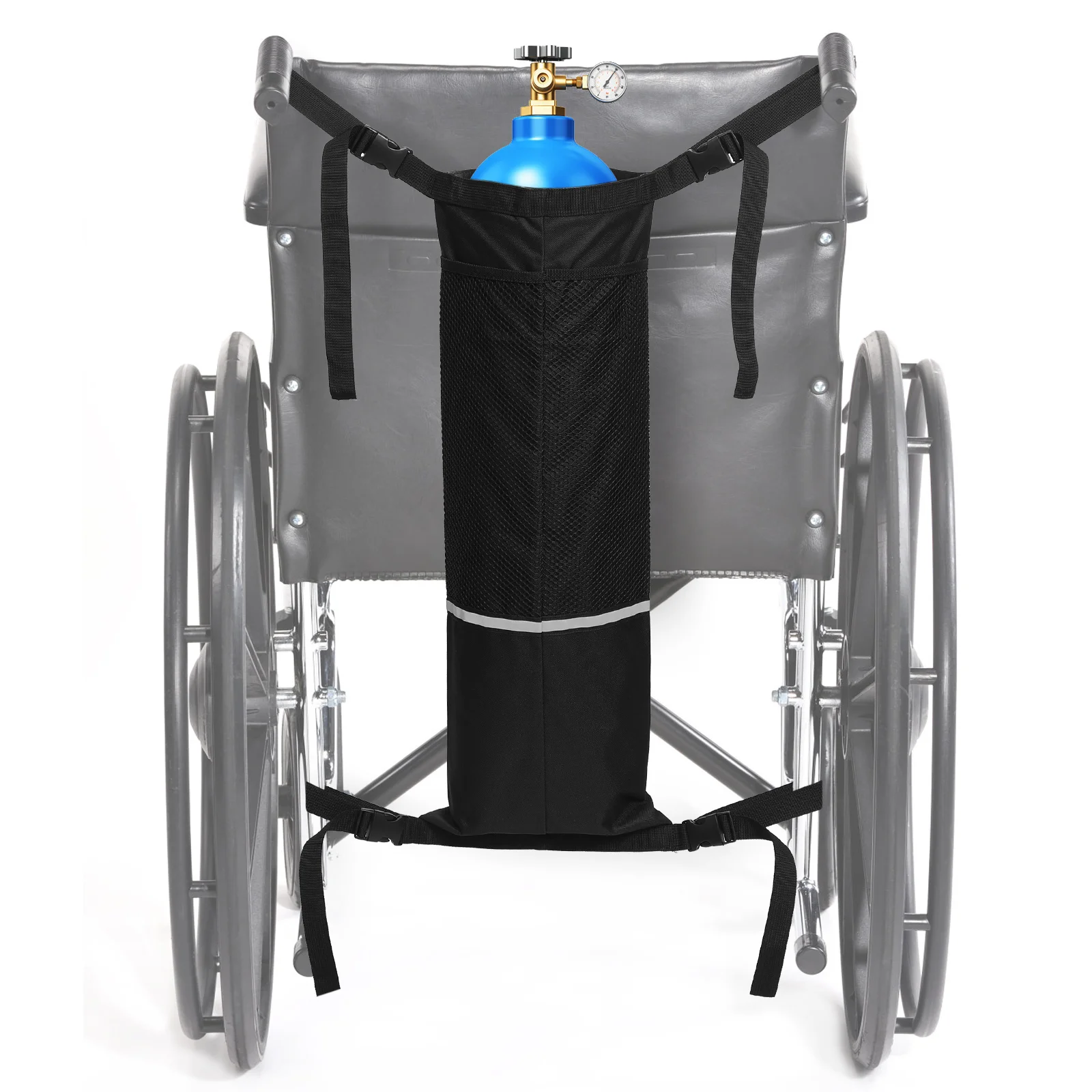 

Подвесные сумки для инвалидной коляски с держателем для кислородного бака, переносной черный футляр для хранения кислорода