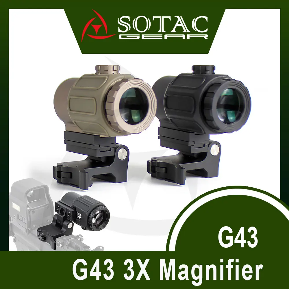SOTAC Tactical G43 3X Magnifier Hunting Sniper Holographic Sight with Qick Detach QD Mount with Full Markings
SOTAC Tactical G43 3X Magnifier Hunting Sniper Holographic Sight with Qick Detach QD Mount with Full Markings