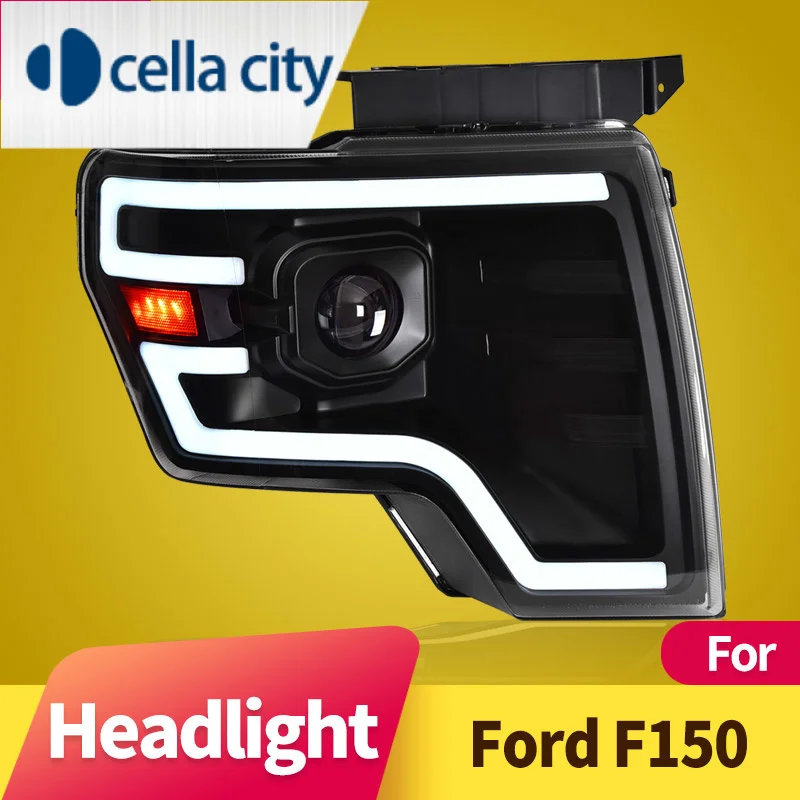 

Suitable for Ford Raptor F150 headlight assembly 2008-2014 daytime running lights LED turn signals LED lens headlights