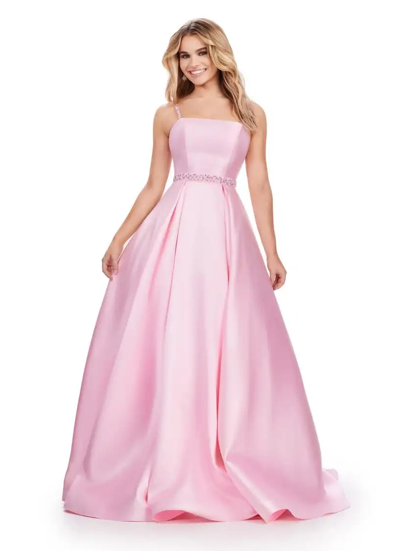 A-Line Satin Prom Dress With Beads Belt Sweet Spaghetti Strap Long Formal Evening Party Dresses Open Back Graduation Ball Gown
A-Line Satin Prom Dress With Beads Belt Sweet Spaghetti Strap Long Formal Evening Party Dresses Open Back Graduation Ball Gown