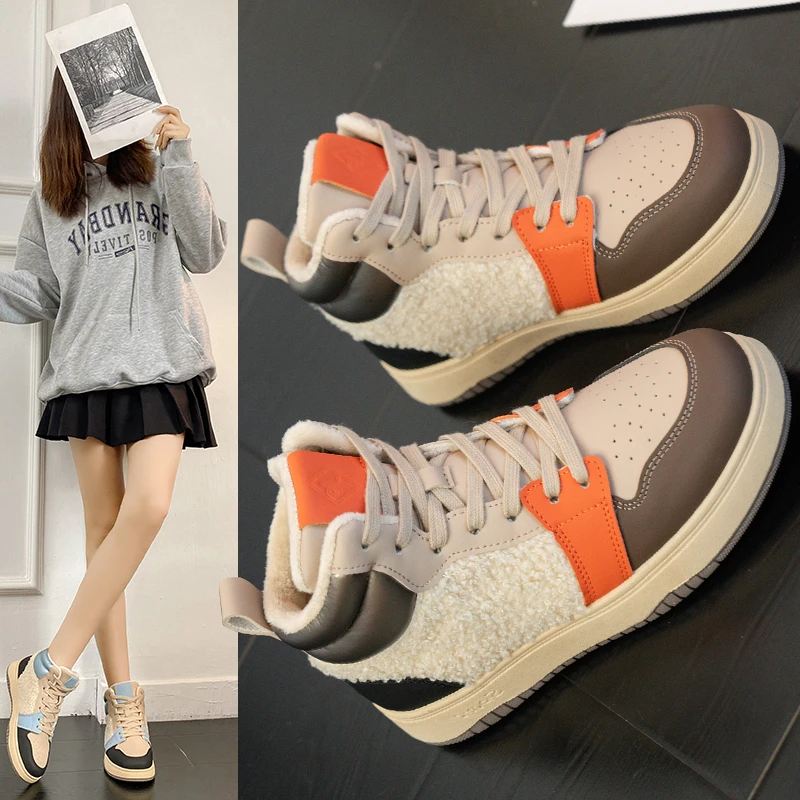 High Top Thick Bottom Fashion Matching Color Plus Cashmere Warm Fashion All Comfortable Non-slip Breathable Women's Cotton Shoes
High Top Thick Bottom Fashion Matching Color Plus Cashmere Warm Fashion All Comfortable Non-slip Breathable Women's Cotton Shoes