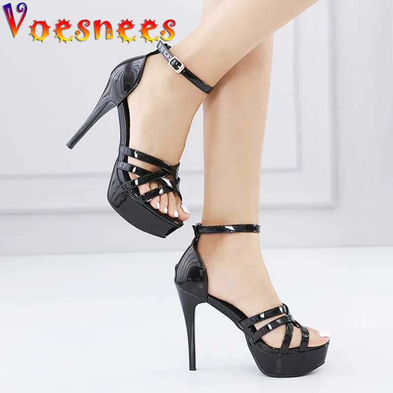 Voesnees Waterproof Platform Super High Heel Sandals Cross Thin Band Sexy Women Stiletto Pumps Summer 12CM Versatile Lady Shoes
Voesnees Waterproof Platform Super High Heel Sandals Cross Thin Band Sexy Women Stiletto Pumps Summer 12CM Versatile Lady Shoes