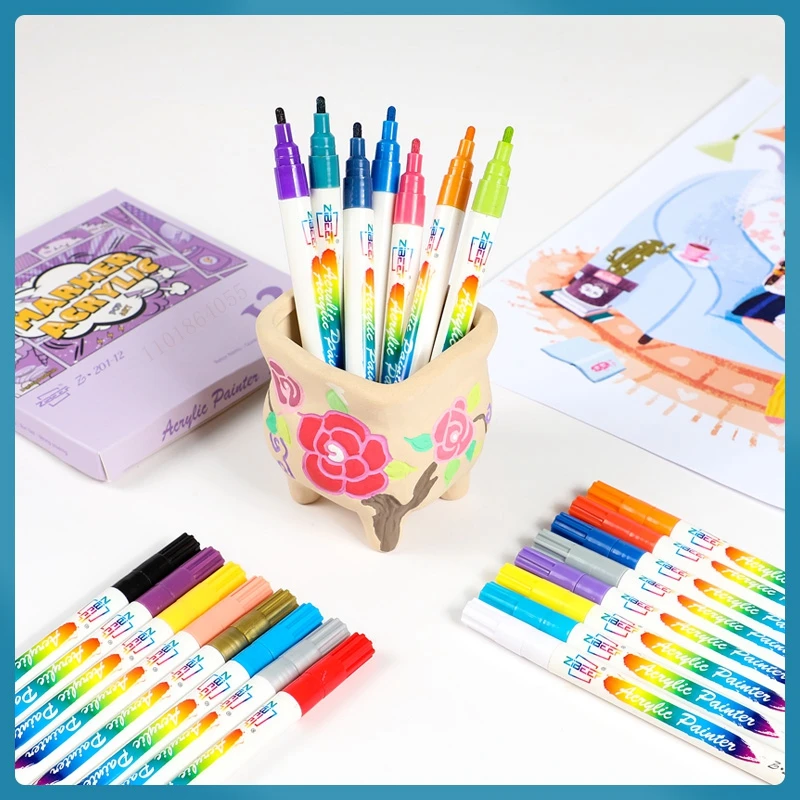 12/24/36/48Colors Acrylic Paint Markers Pen for Ceramic,Fabric,Halloween Pumpkin Decorations Pens DIY Art Craft Making Supplies
12/24/36/48Colors Acrylic Paint Markers Pen for Ceramic,Fabric,Halloween Pumpkin Decorations Pens DIY Art Craft Making Supplies